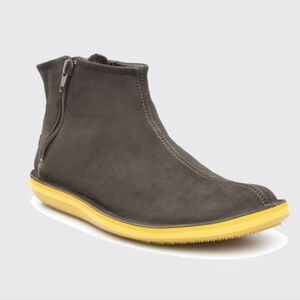 Camper Beetle Zip Ankle Boot Brown Suede Women's 6